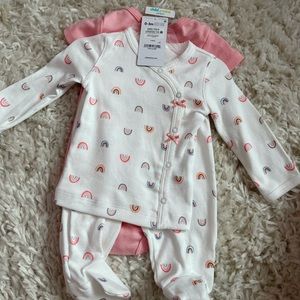 3 piece 0-3m baby girl outfits